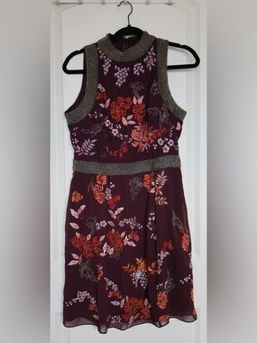 NWT Karen Millen Plum Beaded Dress